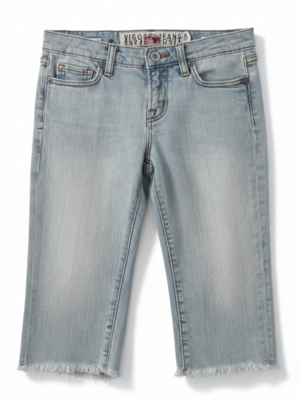 Vigoss London Skinny Jeans – Light Wash Frayed Hem – Size 26
